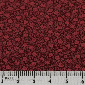 Wine Mini Floral Cotton Print