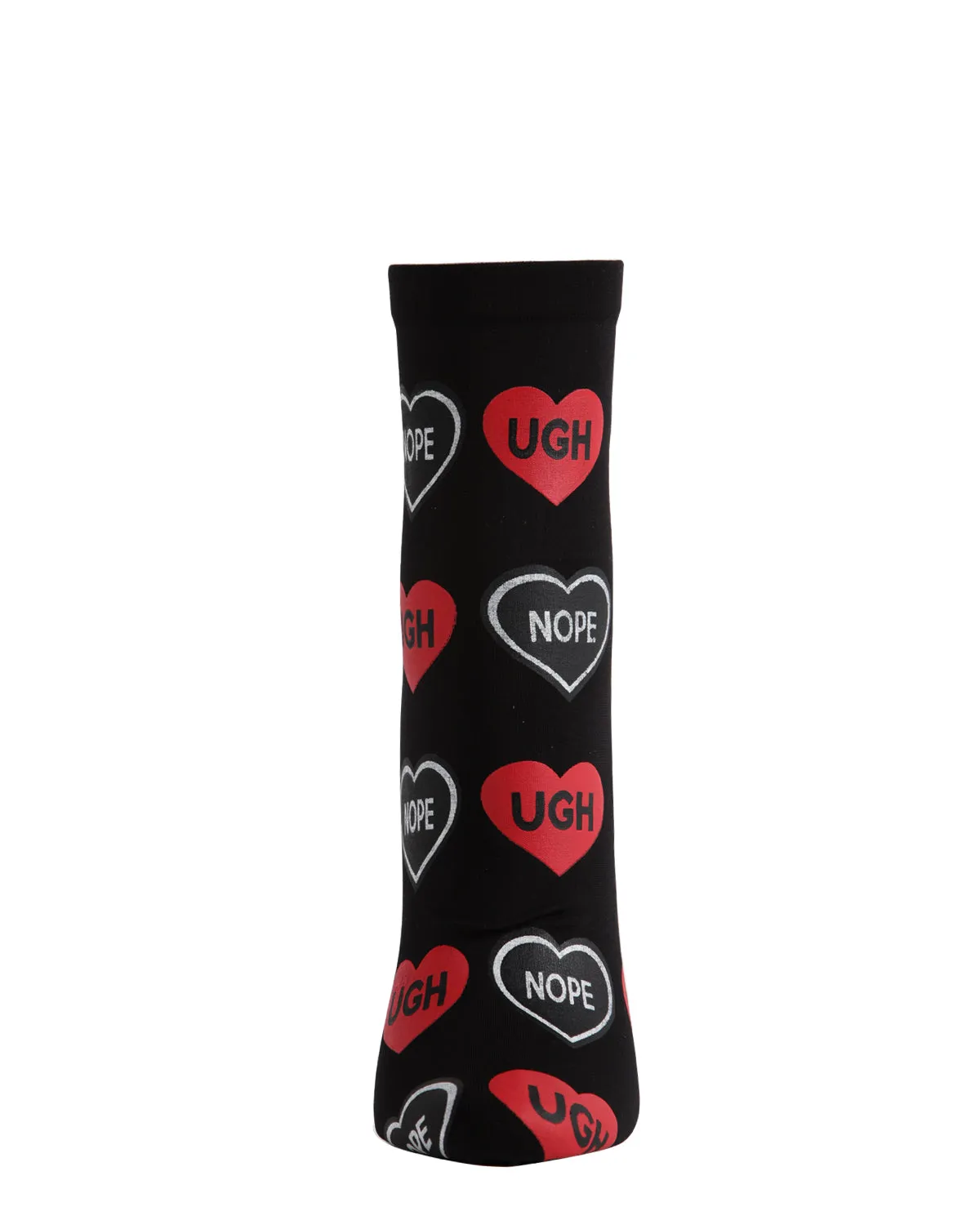 Women's Nope Conversation Hearts Print Anklet Sock