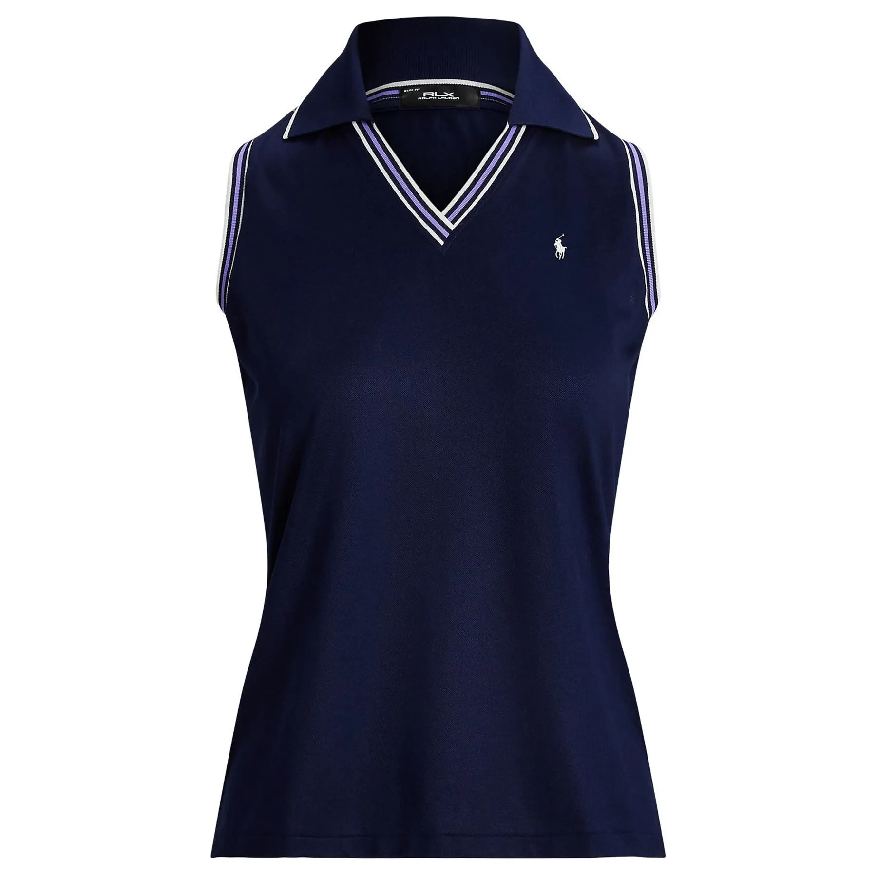 Womens RLX Tour Pique Polo Refined Navy/Pure Lilac - AW24