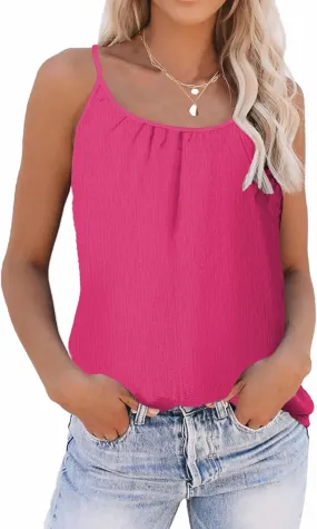 Zeagoo Womens Summer Sleeveless Tops Scoop Neck Cute Tank Camisole Casual Loose Fit Tops